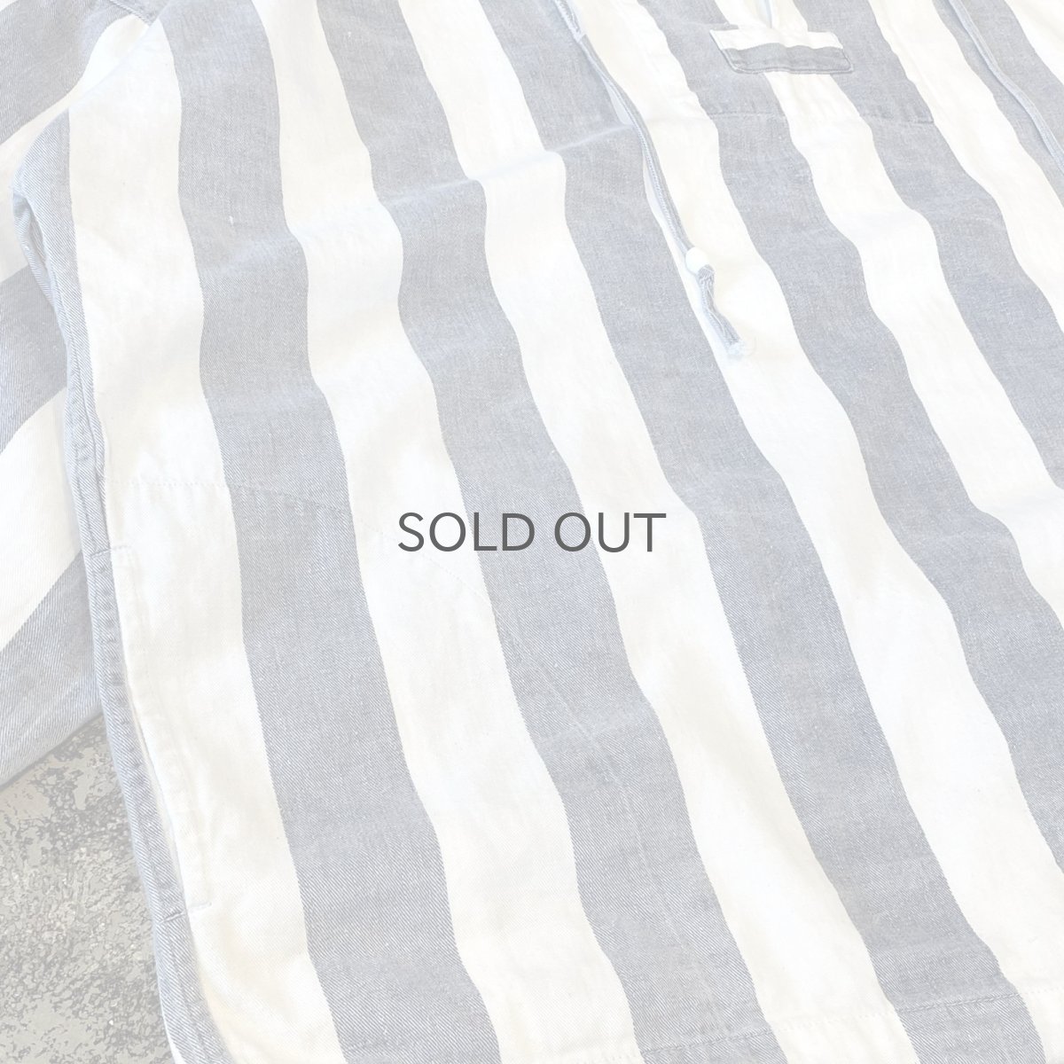 画像5: ALL OVER STRIPE PATTERN COTTON HOODIE JACKET / Mens XL (5)