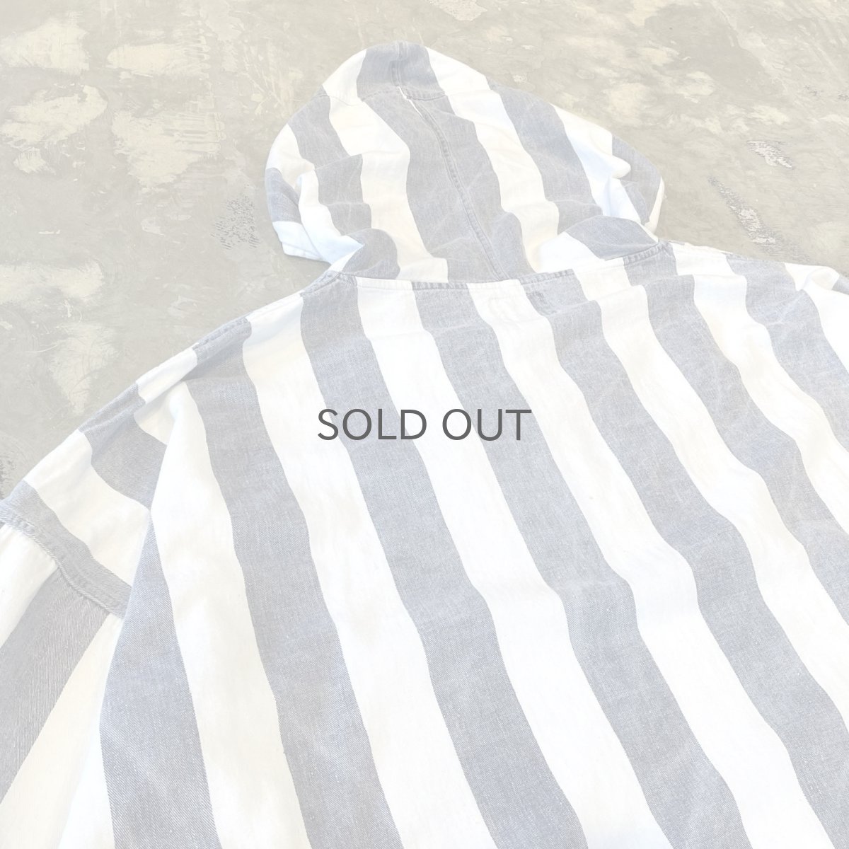 画像9: ALL OVER STRIPE PATTERN COTTON HOODIE JACKET / Mens XL (9)