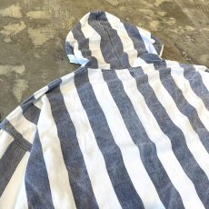 画像9: ALL OVER STRIPE PATTERN COTTON HOODIE JACKET / Mens XL (9)
