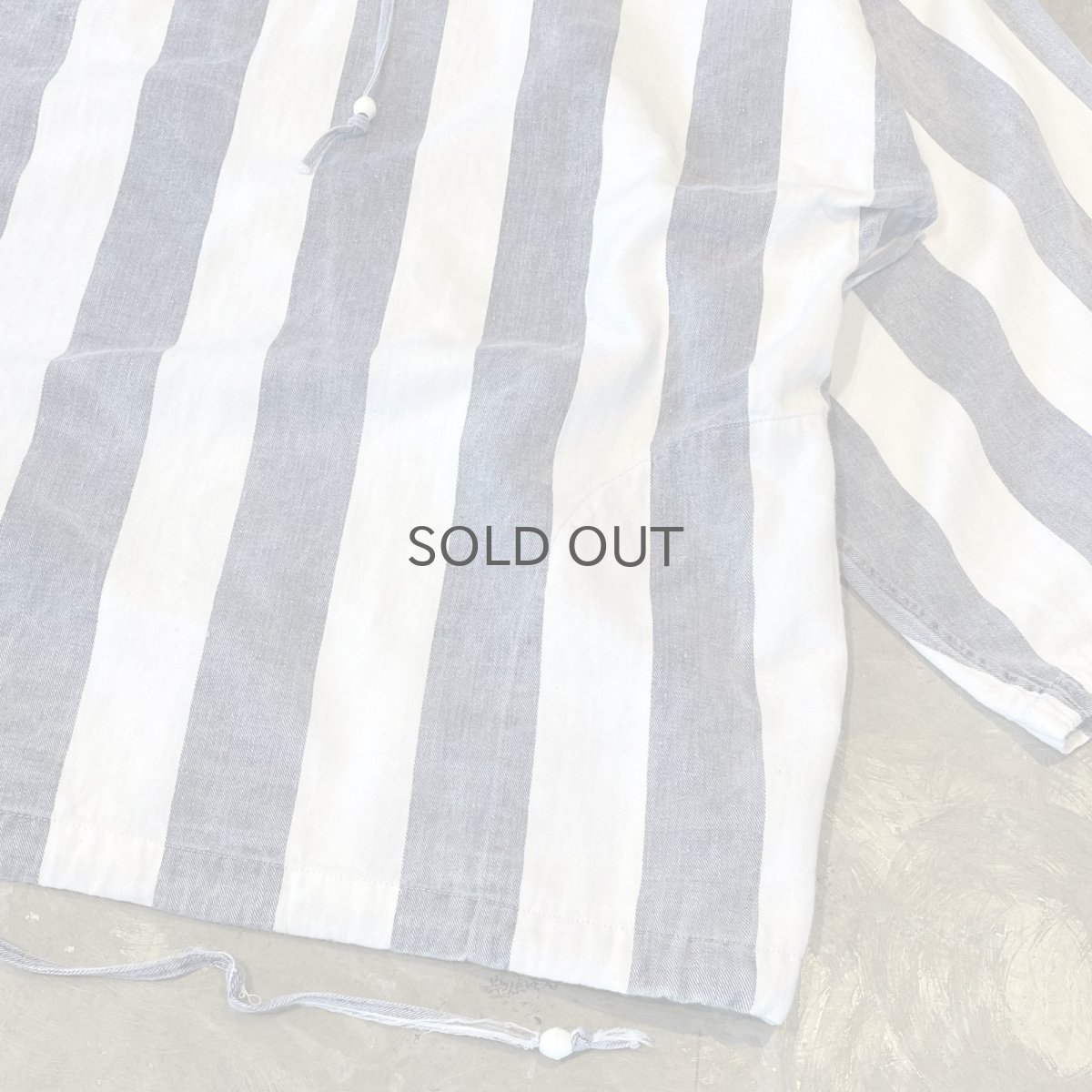 画像6: ALL OVER STRIPE PATTERN COTTON HOODIE JACKET / Mens XL (6)