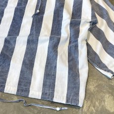 画像6: ALL OVER STRIPE PATTERN COTTON HOODIE JACKET / Mens XL (6)