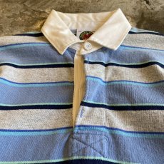 画像4: MULTI BORDER COLOR DESIGN L/S RUGBY JERSEY SHIRT / Ladies M / MADE IN CANADA (4)
