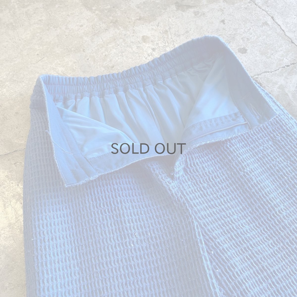 画像7: BLUE COLOR WAFFLE FLARE DESIGN PANTS / W24~W27 (7)