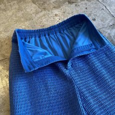 画像7: BLUE COLOR WAFFLE FLARE DESIGN PANTS / W24~W27 (7)
