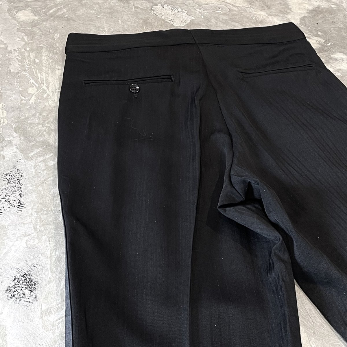 画像9: BLACK SIDE LINE LAME MIX STRAIGHT SLACKS / W26~W34 (9)