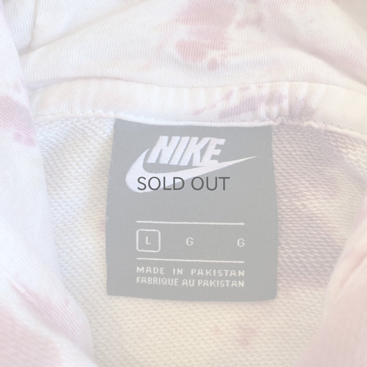 画像12: 【NIKE】TIE DYE PATTERN ONE POINT DESIGN SWEAT HOODIE / Ladies L (12)