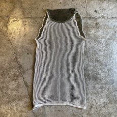画像1: MILITARY 2COLOR DESIGN MESH N/S TOPS / Ladies L (1)