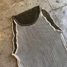 画像3: MILITARY 2COLOR DESIGN MESH N/S TOPS / Ladies L (3)