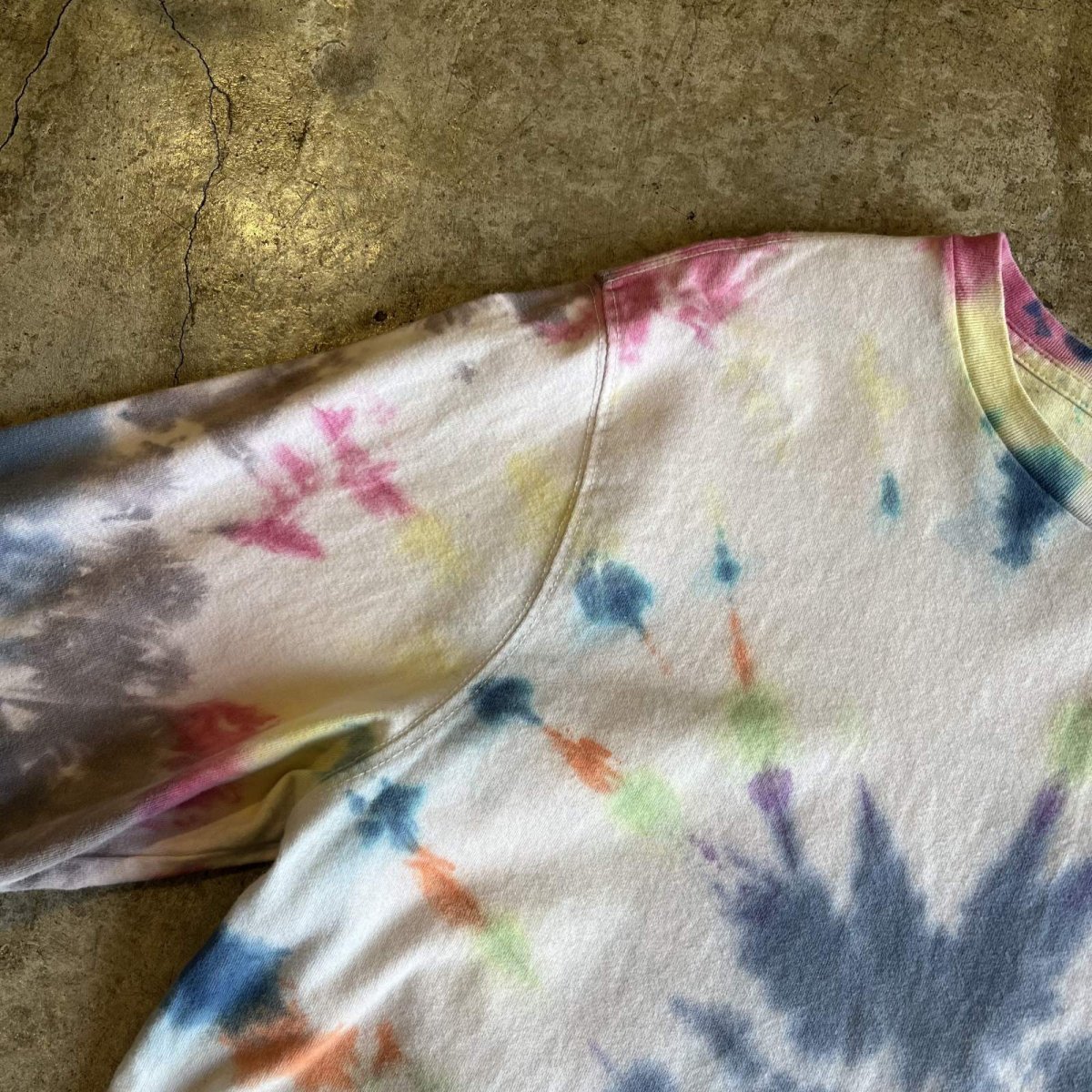 画像8: COLOR TIE DYE PATTERN DESIGN L/S TOPS / Ladies M(38~40) (8)