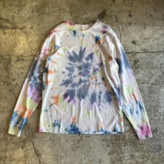 画像1: COLOR TIE DYE PATTERN DESIGN L/S TOPS / Ladies M(38~40) (1)