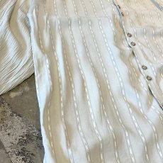 画像5: STRIPE PATTERN SWITCHED BAND COLLAR L/S SHIRT / Mens XL / MADE IN USA (5)