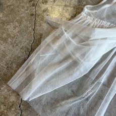 画像5: FRONT DOUBLE RIBBON DESIGN TIERED TULL N/S TOPS / Ladies M (5)