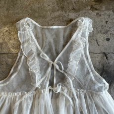画像6: FRONT DOUBLE RIBBON DESIGN TIERED TULL N/S TOPS / Ladies M (6)
