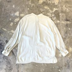 画像2: STRIPE PATTERN SWITCHED BAND COLLAR L/S SHIRT / Mens XL / MADE IN USA (2)