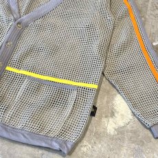 画像6: MULTI COLOR PIPING LINE MESH CARDIGAN / Mens L (6)