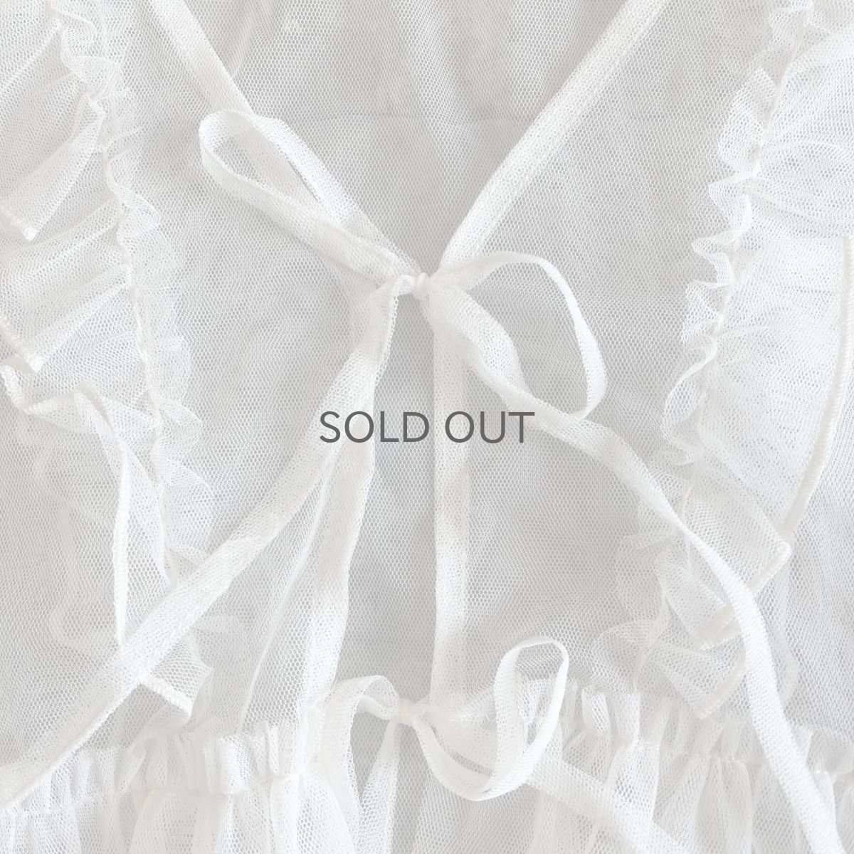 画像8: FRONT DOUBLE RIBBON DESIGN TIERED TULL N/S TOPS / Ladies M (8)