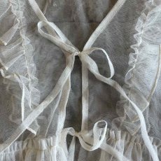 画像8: FRONT DOUBLE RIBBON DESIGN TIERED TULL N/S TOPS / Ladies M (8)