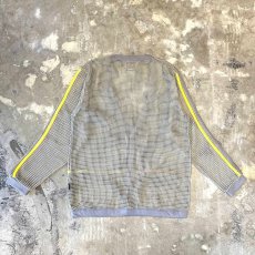 画像2: MULTI COLOR PIPING LINE MESH CARDIGAN / Mens L (2)