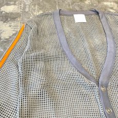 画像3: MULTI COLOR PIPING LINE MESH CARDIGAN / Mens L (3)