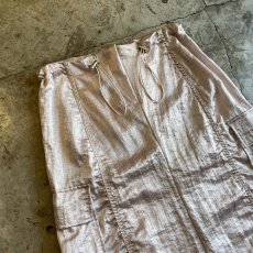 画像3: LUSTER PINK COLOR DESIGN WAIST DRAW CORD SKIRT / FREE~W35 (3)