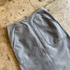 画像3: FAUX SUEDE LEATHER POINT STUDS DESIGN COLOR KNEE LENGTH SKIRT / W27 (3)
