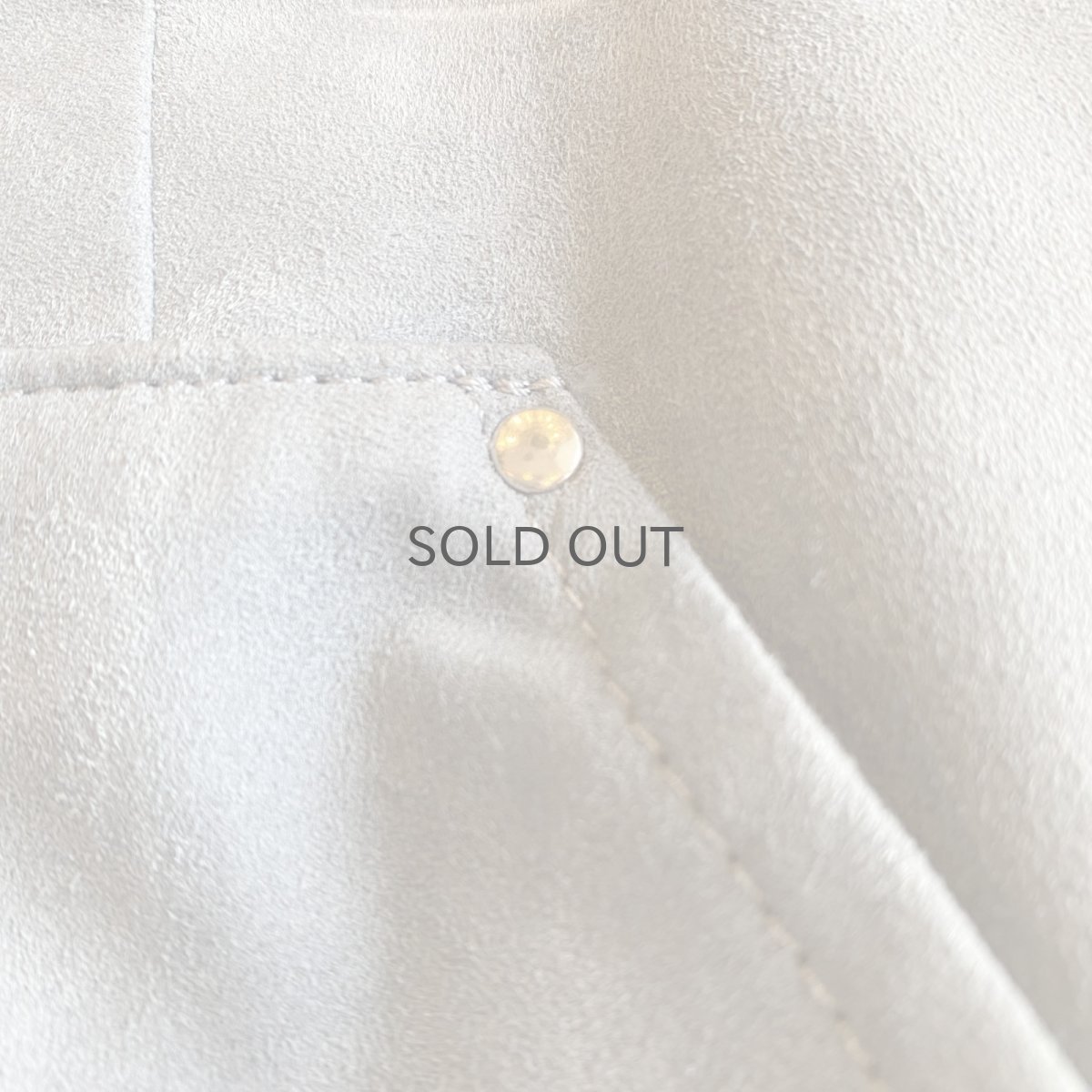 画像8: FAUX SUEDE LEATHER POINT STUDS DESIGN COLOR KNEE LENGTH SKIRT / W27 (8)