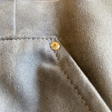 画像8: FAUX SUEDE LEATHER POINT STUDS DESIGN COLOR KNEE LENGTH SKIRT / W27 (8)