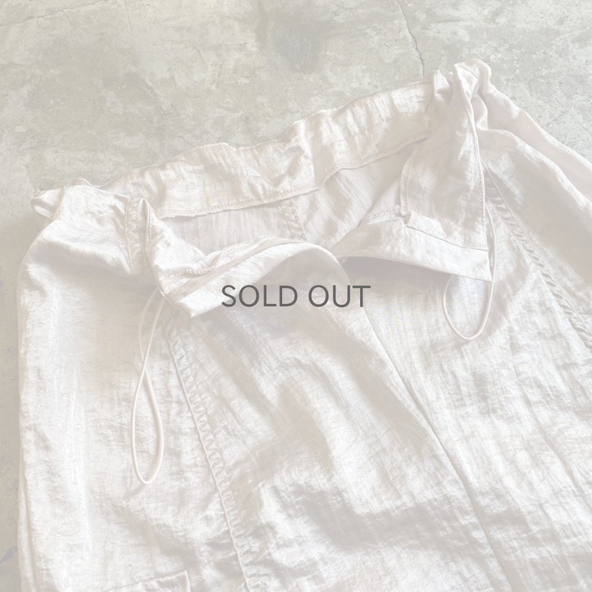 画像8: LUSTER PINK COLOR DESIGN WAIST DRAW CORD SKIRT / FREE~W35 (8)