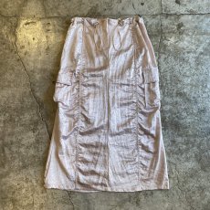 画像1: LUSTER PINK COLOR DESIGN WAIST DRAW CORD SKIRT / FREE~W35 (1)