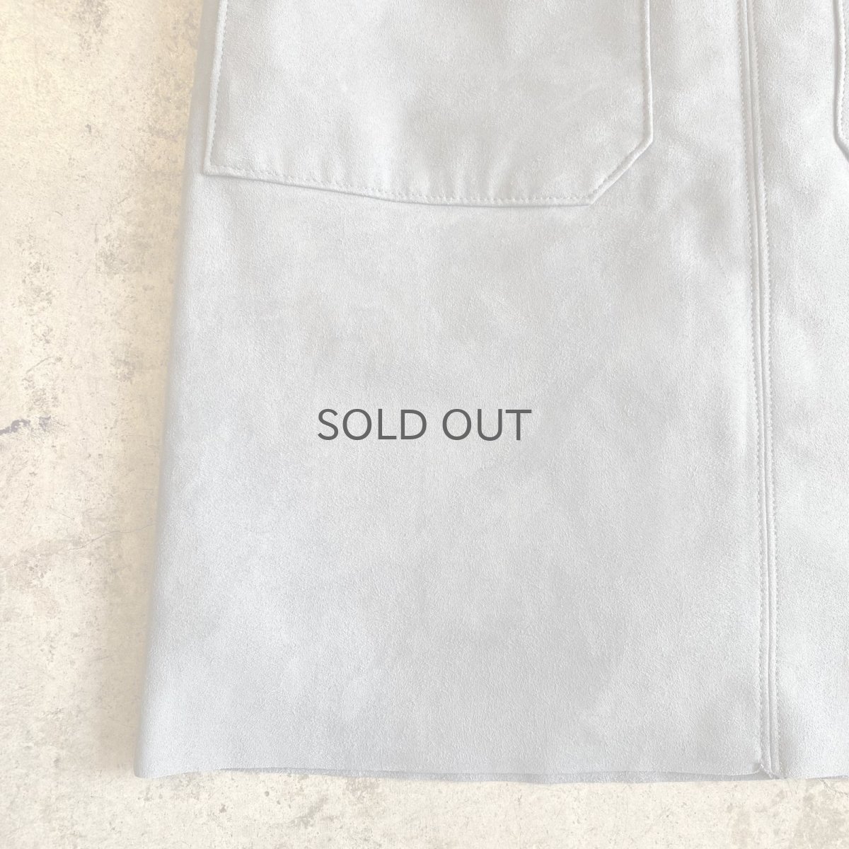 画像5: FAUX SUEDE LEATHER POINT STUDS DESIGN COLOR KNEE LENGTH SKIRT / W27 (5)