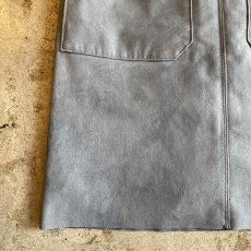 画像5: FAUX SUEDE LEATHER POINT STUDS DESIGN COLOR KNEE LENGTH SKIRT / W27 (5)