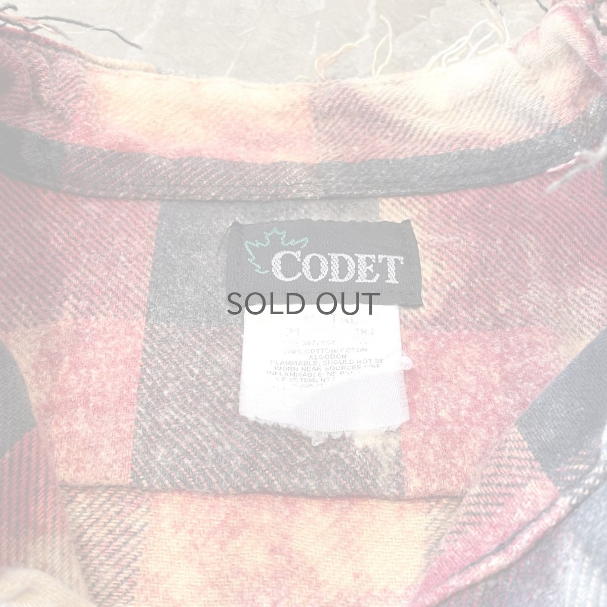 画像10: ALL OVER CHECK PATTERN BLEACHED L/S SHIRT / Mens L (10)