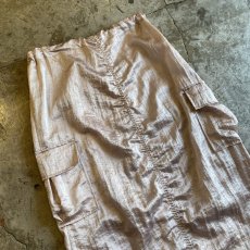 画像6: LUSTER PINK COLOR DESIGN WAIST DRAW CORD SKIRT / FREE~W35 (6)