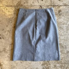 画像2: FAUX SUEDE LEATHER POINT STUDS DESIGN COLOR KNEE LENGTH SKIRT / W27 (2)