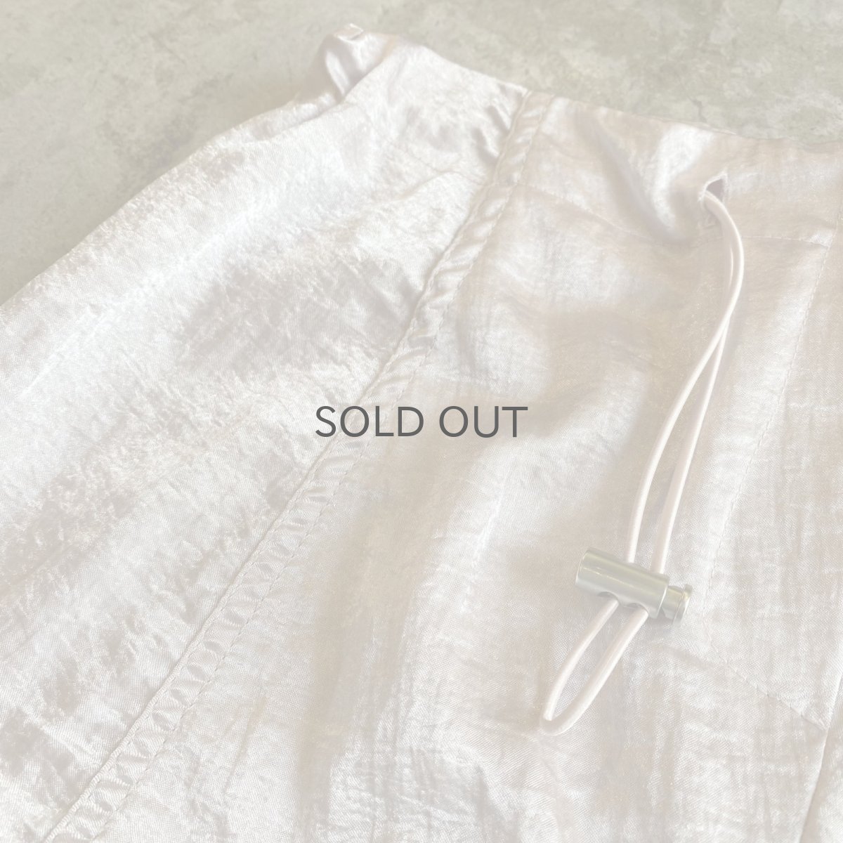 画像9: LUSTER PINK COLOR DESIGN WAIST DRAW CORD SKIRT / FREE~W35 (9)