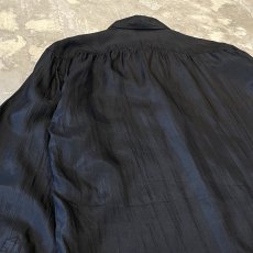 画像9: BLACK COLOR SHEER L/S SHIRT / Mens M(L) (9)