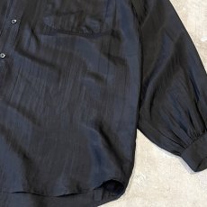 画像6: BLACK COLOR SHEER L/S SHIRT / Mens M(L) (6)