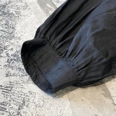画像7: BLACK COLOR SHEER L/S SHIRT / Mens M(L) (7)