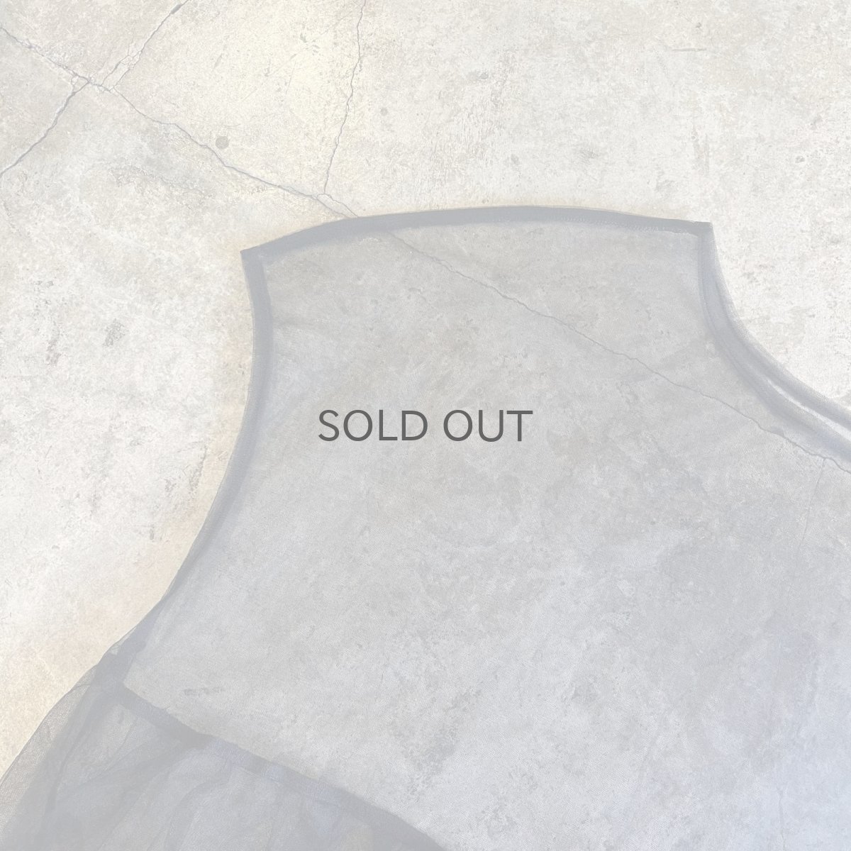 画像9: TIERED DOWN LACE DESIGN TULLE N/S TOPS / Ladies L　 (9)