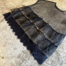 画像4: TIERED DOWN LACE DESIGN TULLE N/S TOPS / Ladies L　 (4)