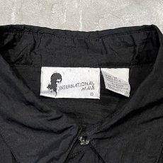 画像10: BLACK COLOR SHEER L/S SHIRT / Mens M(L) (10)