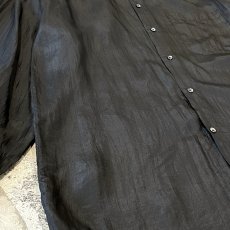 画像5: BLACK COLOR SHEER L/S SHIRT / Mens M(L) (5)