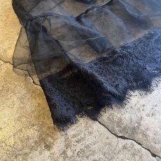 画像3: TIERED DOWN LACE DESIGN TULLE N/S TOPS / Ladies L　 (3)