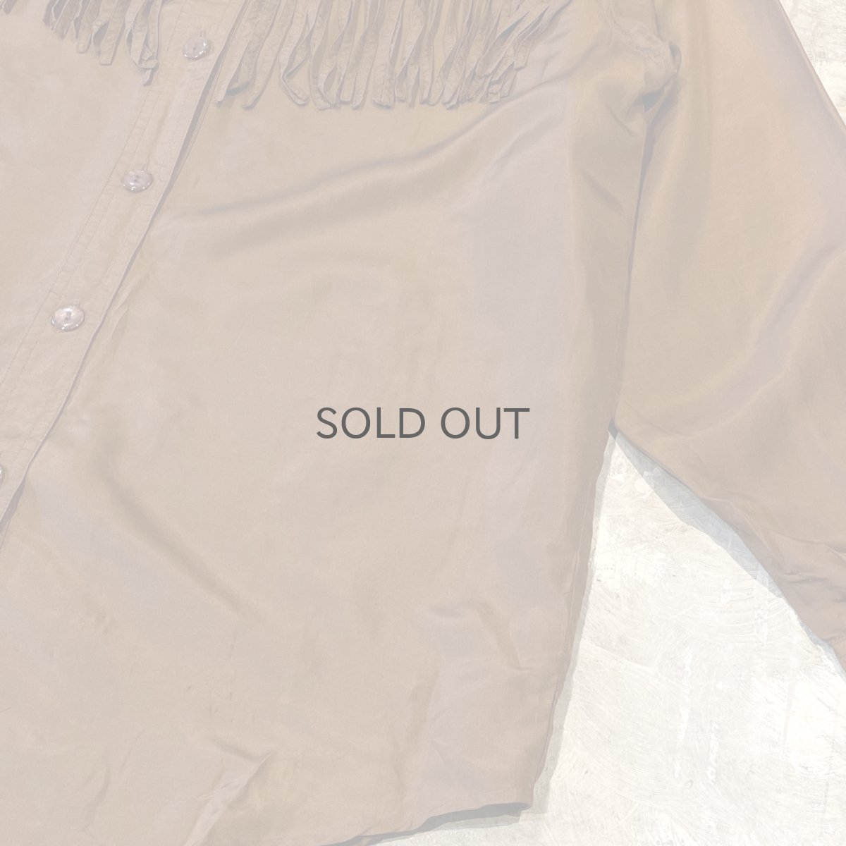 画像6: FRINGE YOKE EMBROIDEY SILK L/S SHIRT / Mens S(M) (6)
