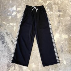 画像1: SIDE KNITTING LINE WIDE SILHOUETTE SWEAT PANTS / FREE (1)