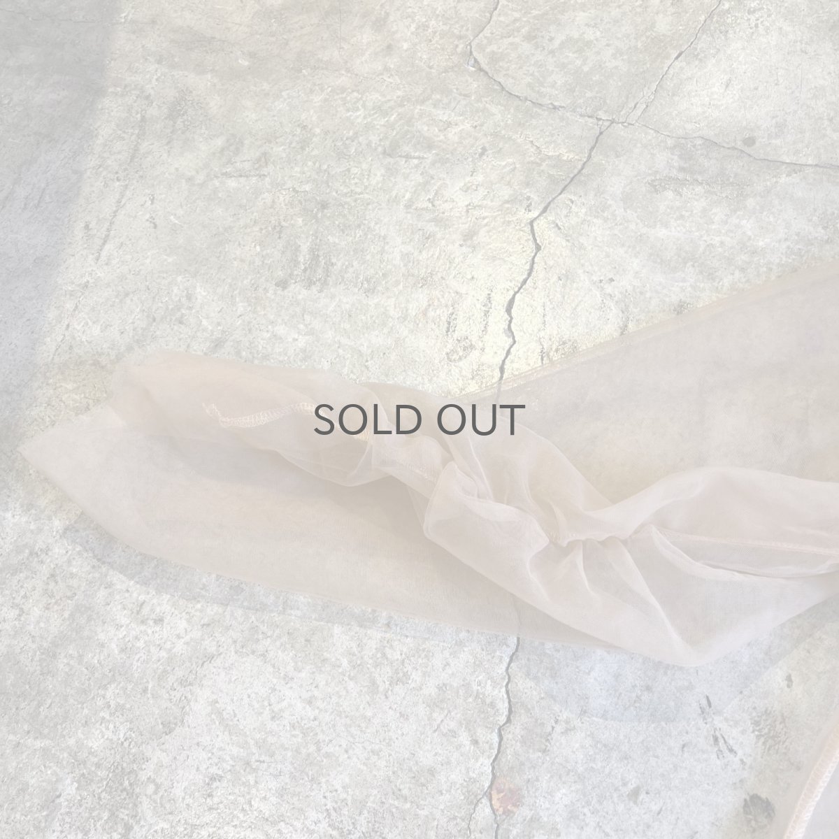 画像8: PALE TONE SLEEVE GATHER DESIGN TULLE SHEER L/S TOPS / Ladies L (8)