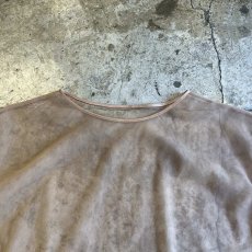 画像9: PALE TONE SLEEVE GATHER DESIGN TULLE SHEER L/S TOPS / Ladies L (9)