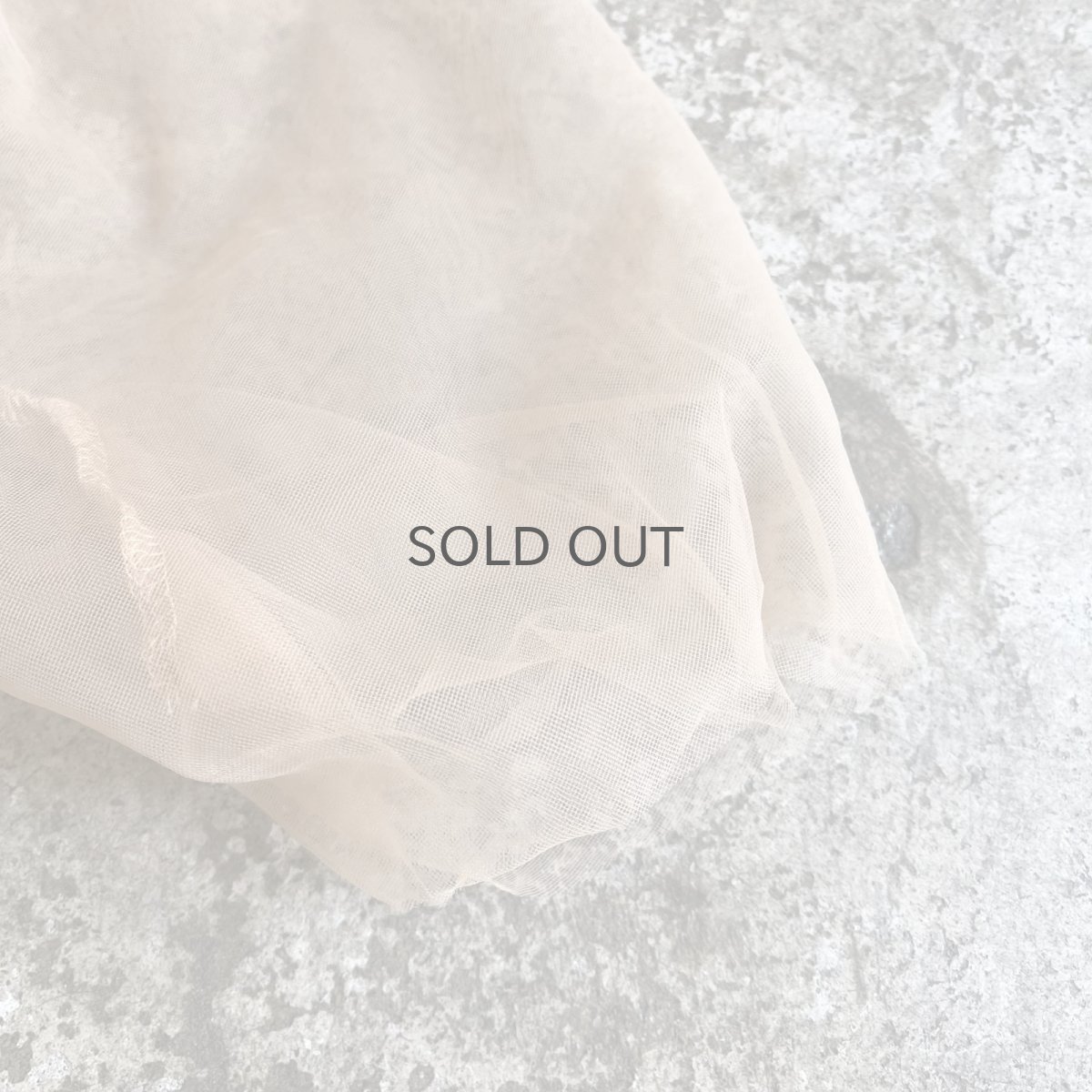 画像6: PALE TONE SLEEVE GATHER DESIGN TULLE SHEER L/S TOPS / Ladies L (6)