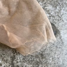 画像6: PALE TONE SLEEVE GATHER DESIGN TULLE SHEER L/S TOPS / Ladies L (6)