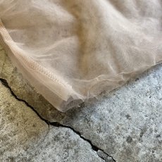 画像3: PALE TONE SLEEVE GATHER DESIGN TULLE SHEER L/S TOPS / Ladies L (3)
